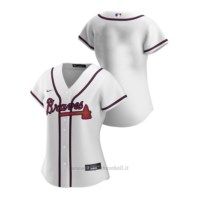 Maglia Baseball Donna Atlanta Braves Replica 2020 Primera Bianco